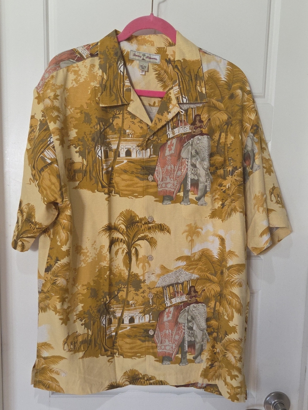 Tommy Bahama Silk "Elephants Island Girl" Camp Shirt